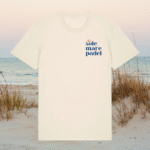 T-SHIRT "Sole, mare, padel" burro